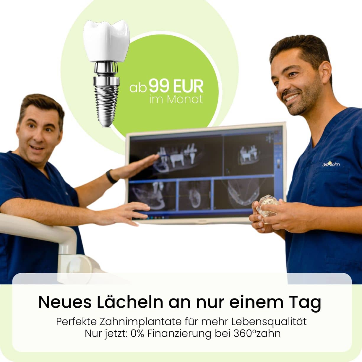 Zahnimplantate Düsseldorf ab 99 EUR : Monat - 360°zahn